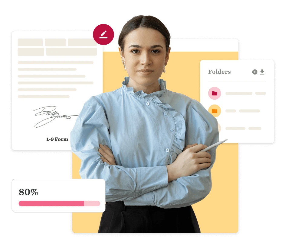 businesswoman, documentmanagement