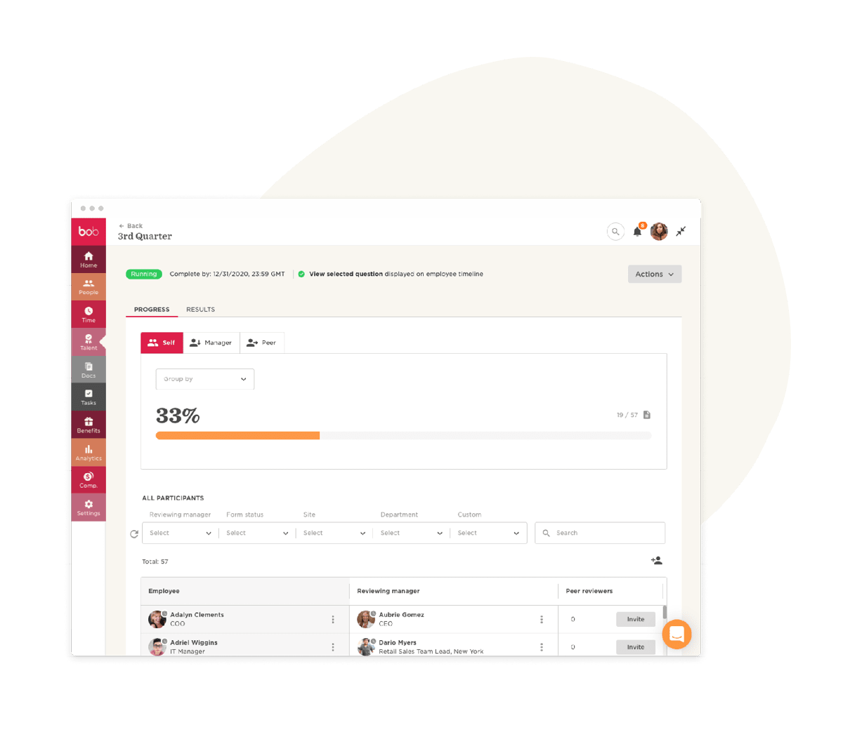 employee-performance-review, HR-dashboard-progress-summary