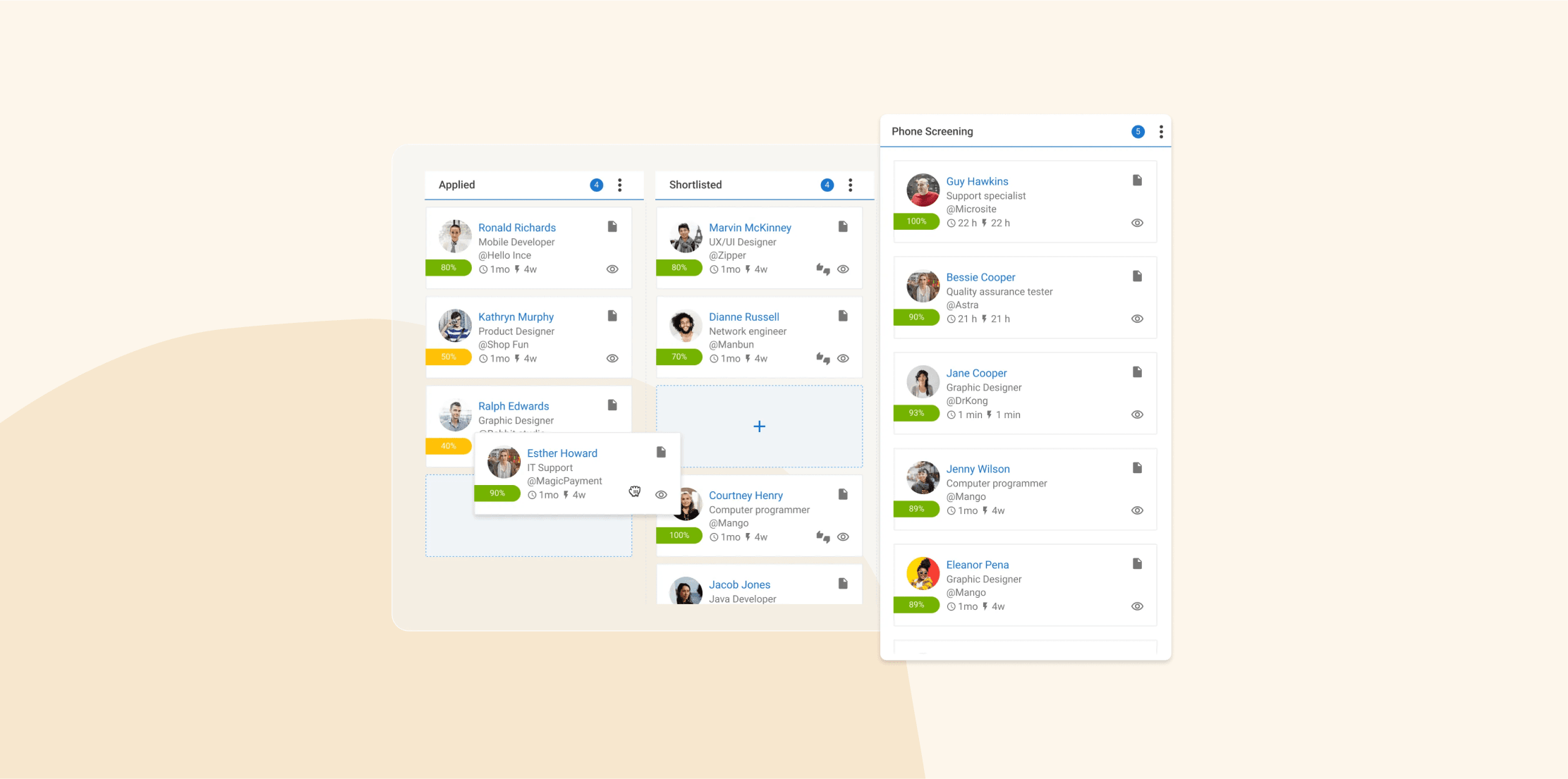 job_application_interface, candidate_status_overview