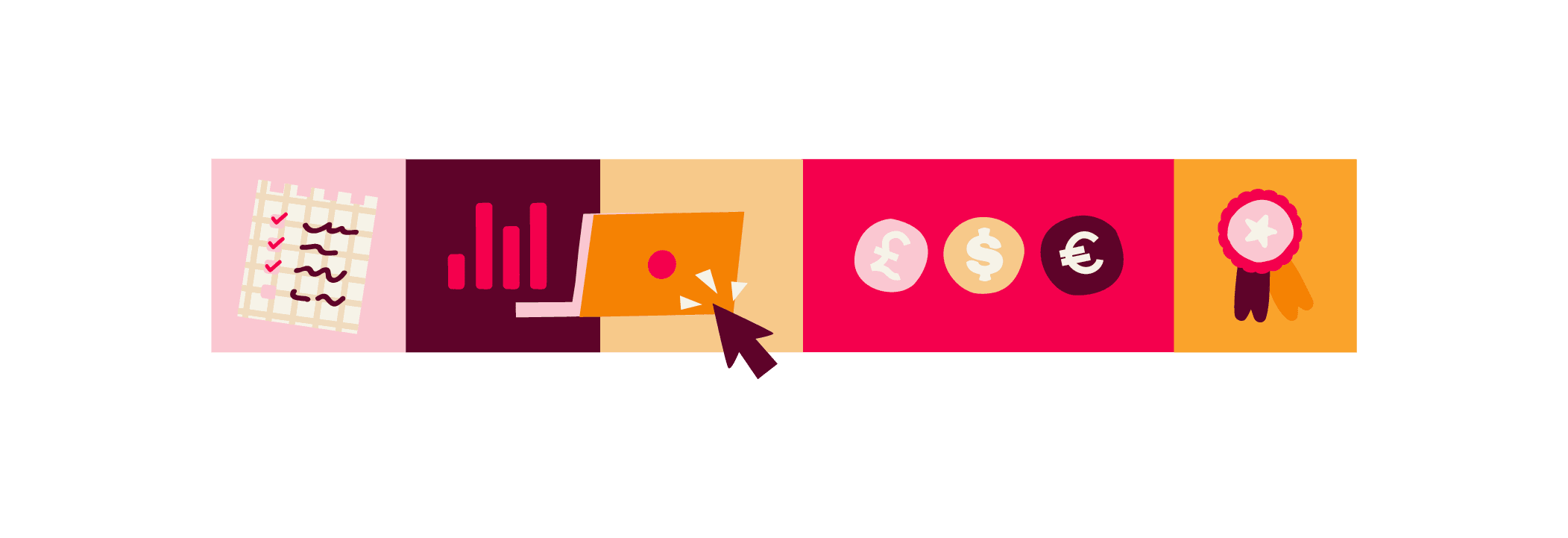 checklist, data, computer, currencies, award