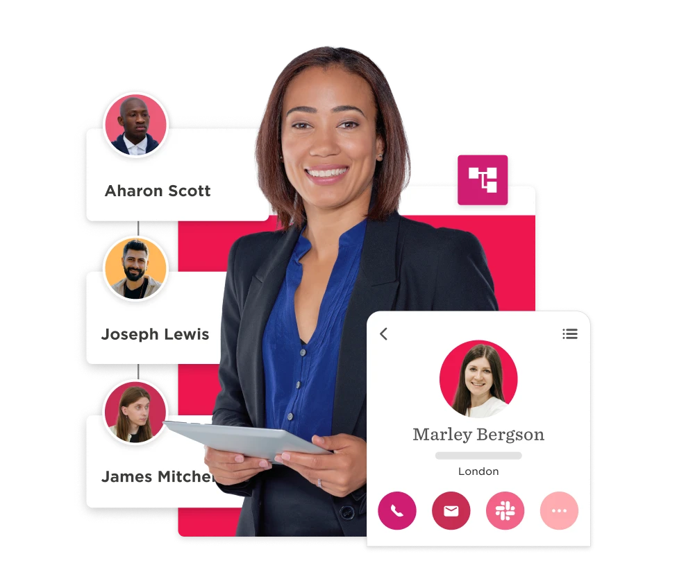 businesswoman, team_members, digital_interface