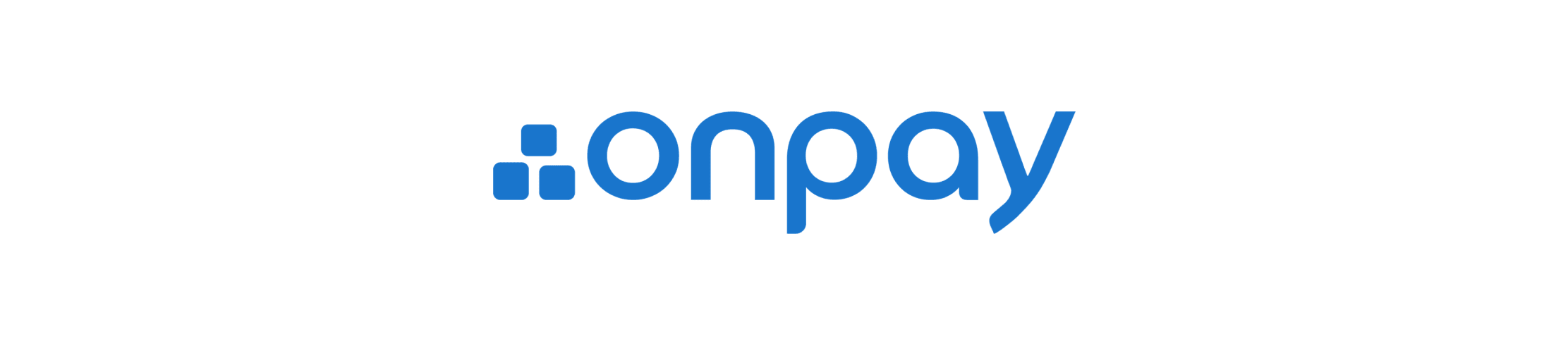onpay logo in blue on a black background, symbolizing online payment solutions for businesses, modern online payment logo design