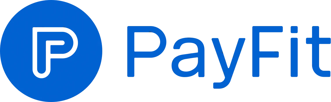PayFit logo in blue, featuring a stylized 'P' in a circle, symbolizes payroll and HR solutions., PayFit logo design and color for professional payroll and HR services.