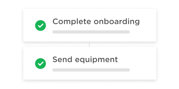 onboarding checklist, task completion indicators