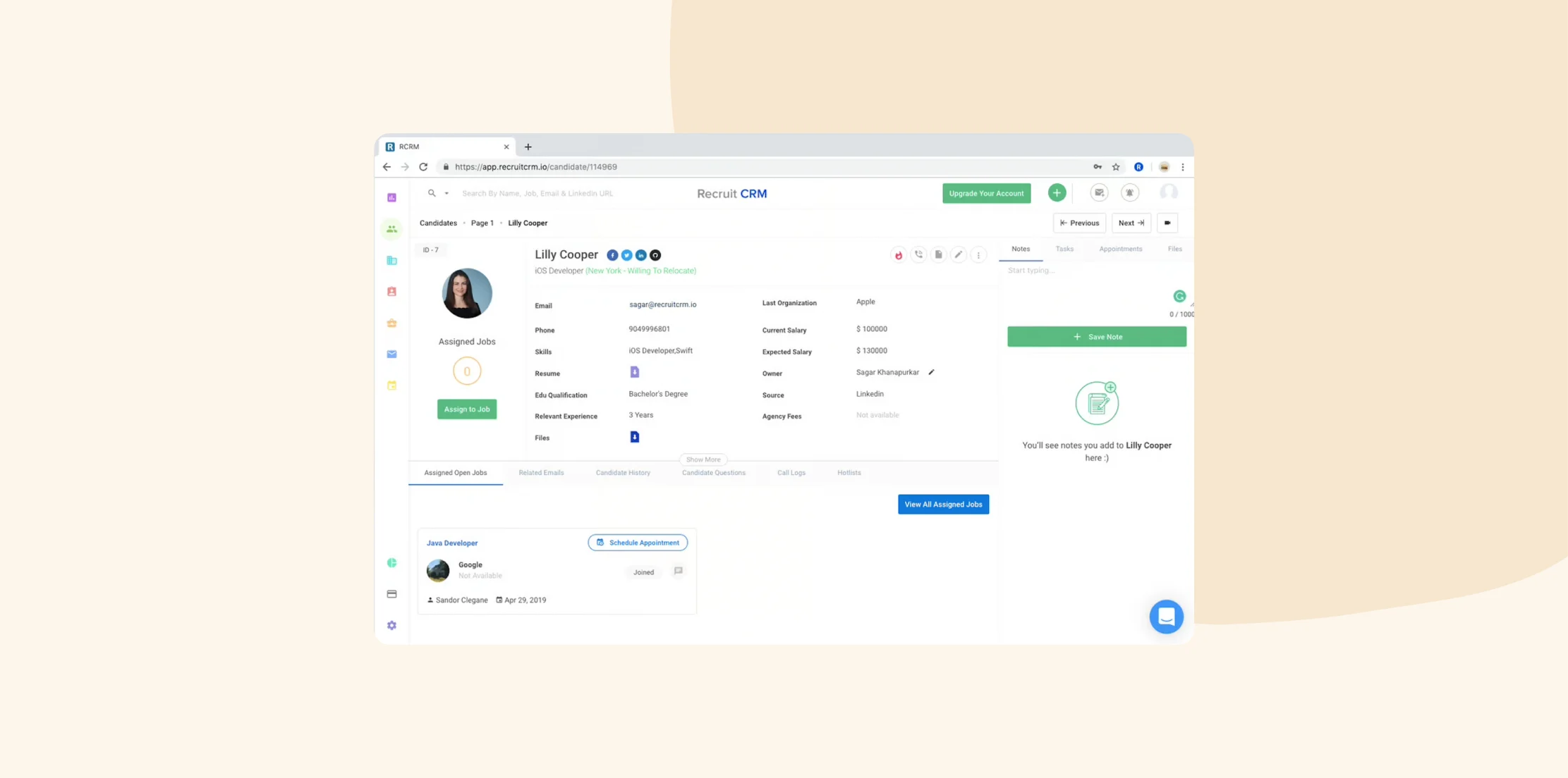 recruitment-dashboard, candidate-profile-details