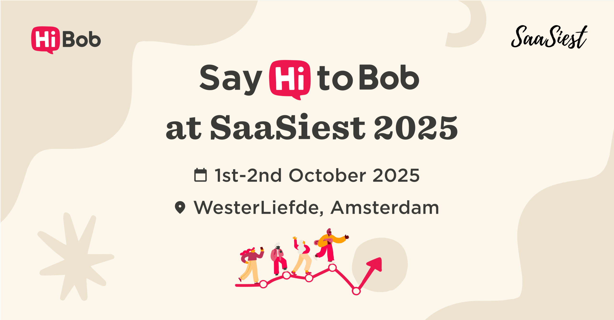 HiBob will be at SaaSiest Amsterdam on October 1st and 2nd