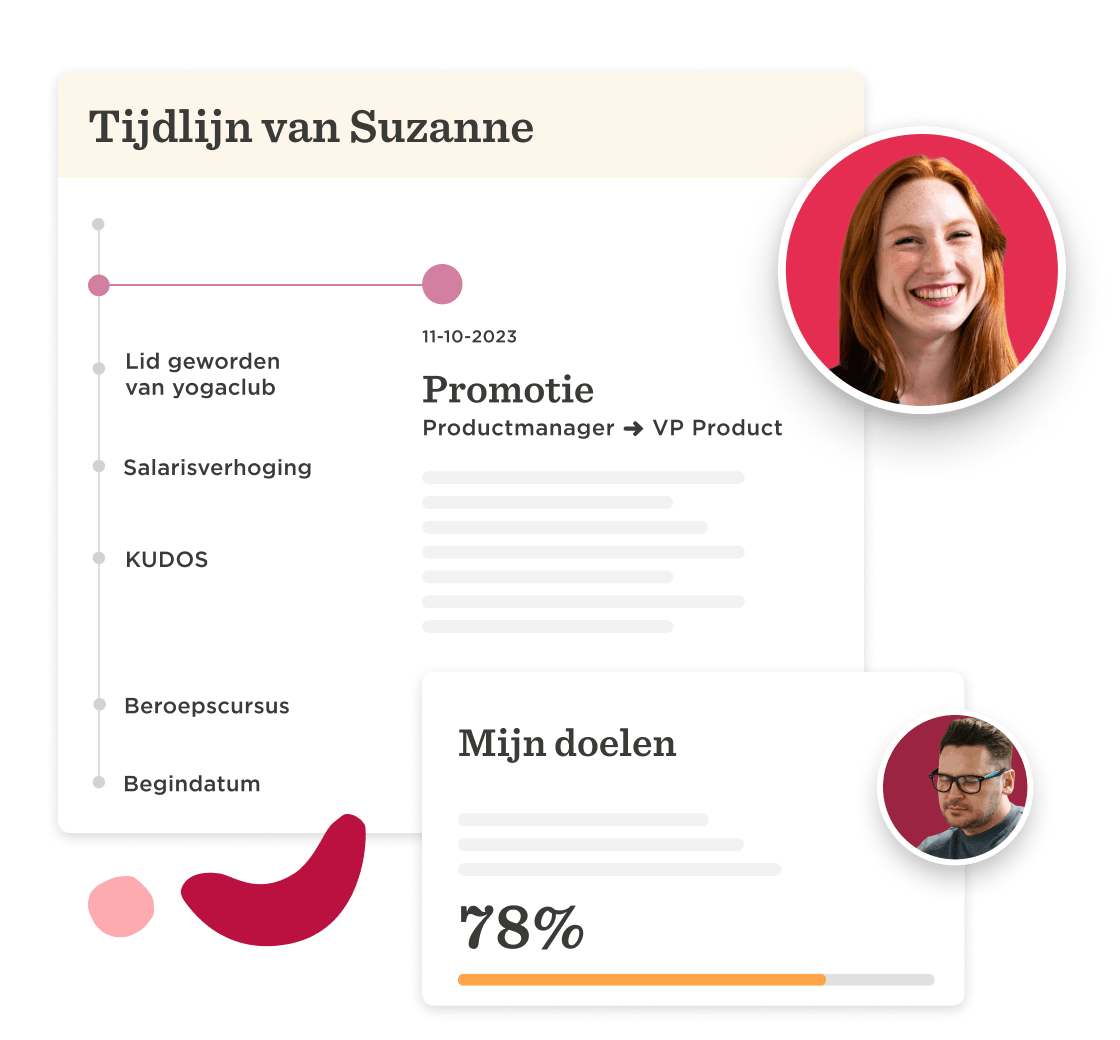 tijdlijn-suzanne, promotie-productmanager-vp-product