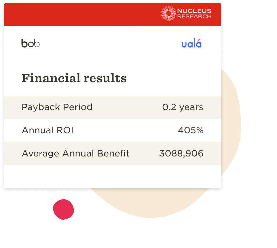 financial results data table, payback period ROI annual benefit metrics