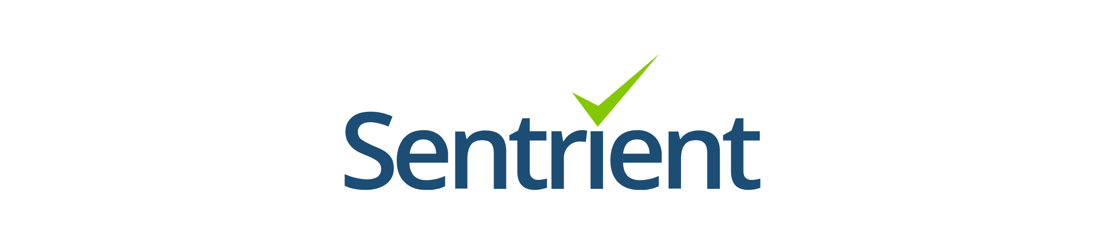 Sentrient logo with blue text and green checkmark, symbolizing trust and reliability in data-driven insights., Modern logo design with vibrant colors, representing innovation and analytics.
