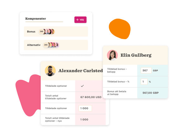 bonus options, financial dashboard user stats