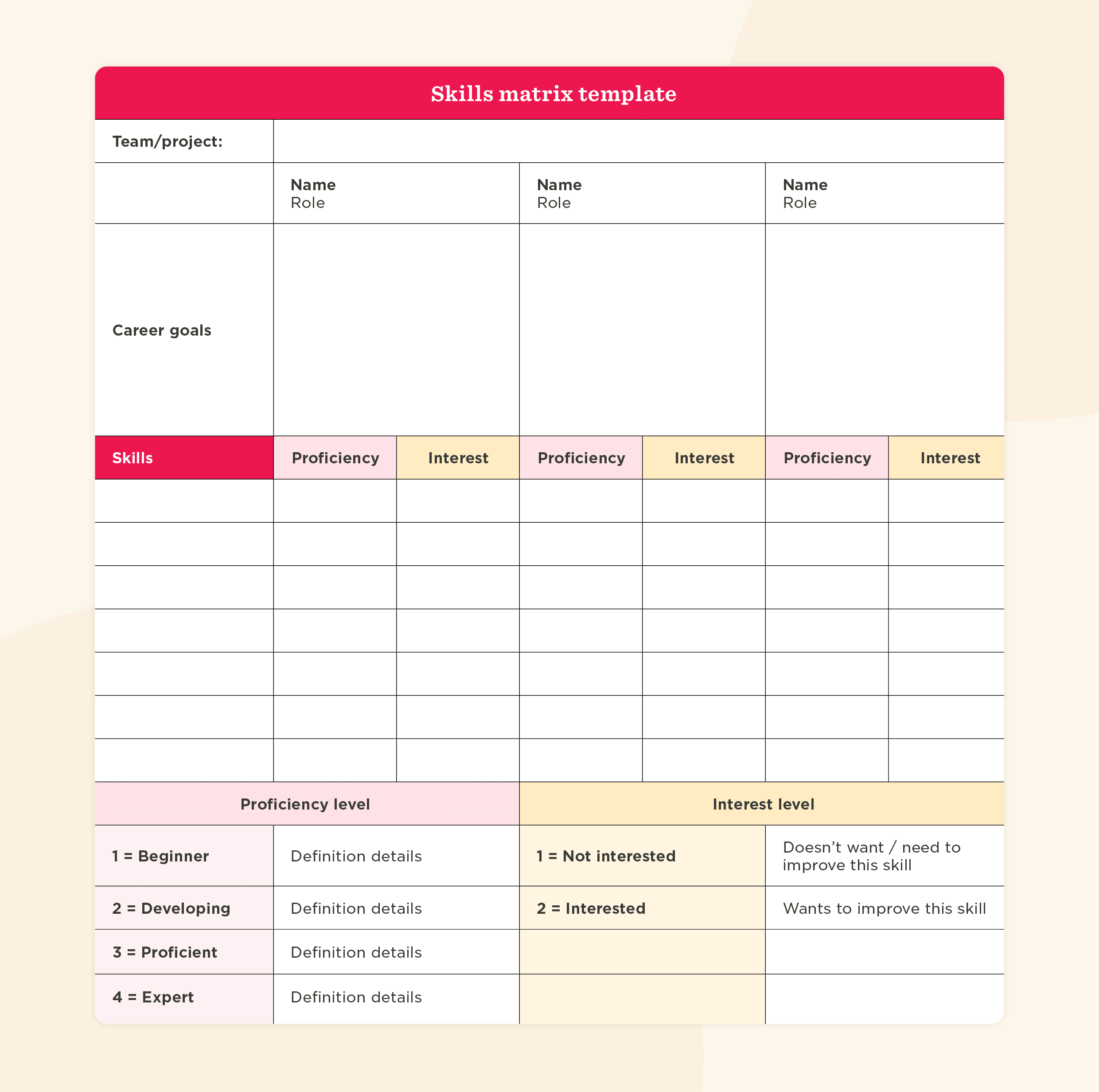 Skills Matrix Template For Hr Teams (Free Download)