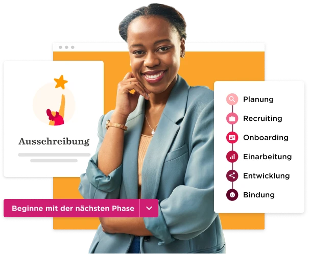 Ausscheibung, Planung, Recruiting, Onboarding, Einarbeitung, Entwicklung, Bindung