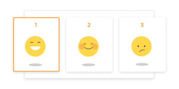 smiley faces, emoji selection interface