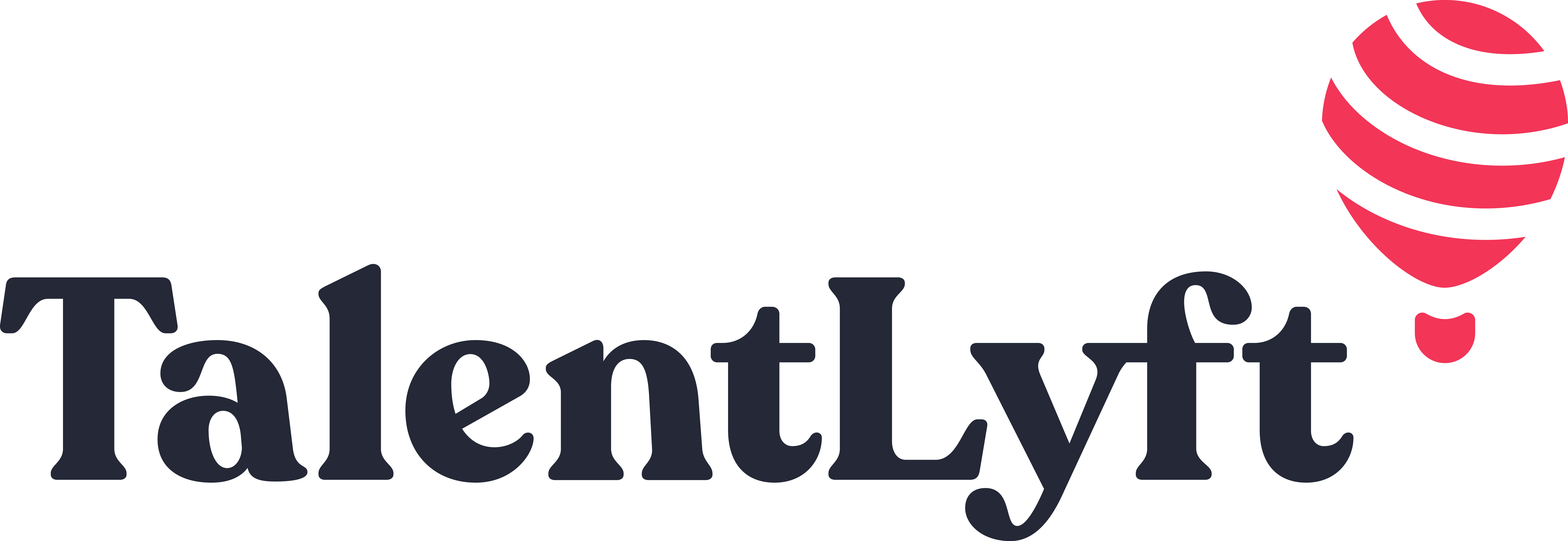 TalentLyft logo featuring a bold typeface in dark blue with a red balloon icon symbolizing growth and innovation. , TalentLyft, logo