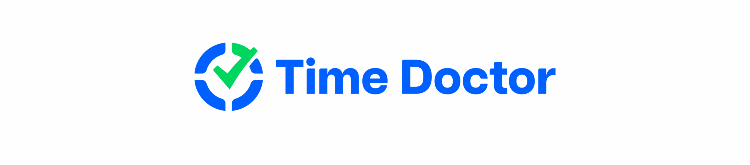 Time Doctor logo on a turquoise background with a checkmark and circular design, representing productivity and time management. Time Doctor, productivity, timetracking