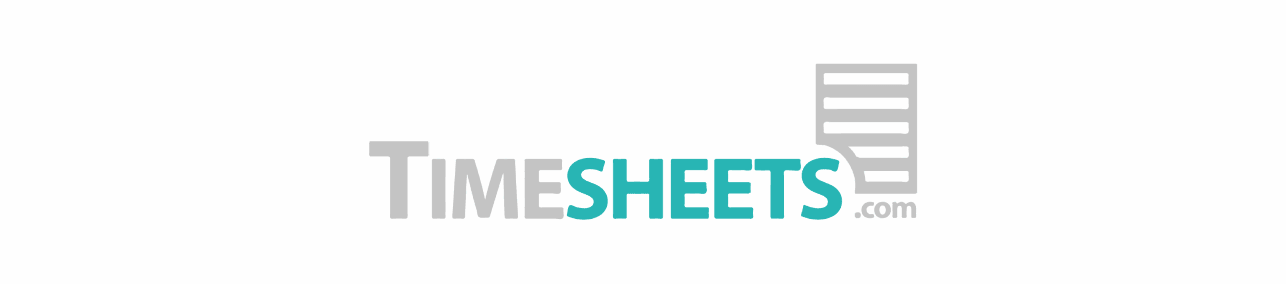 timesheets logo on turquoise background, timesheets.com branding for time management solutions