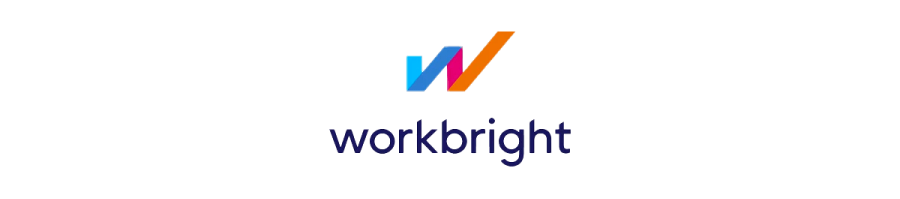 workbright logo with blue, red, and yellow elements, colorful corporate branding with 'workbright' text below logo