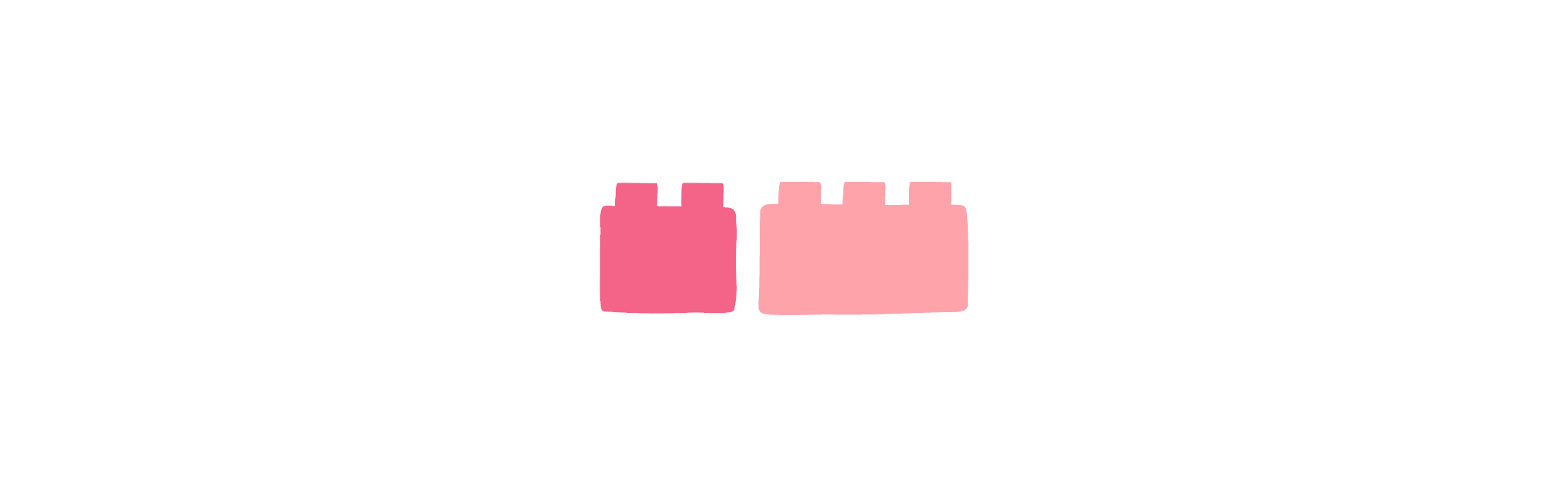 simple pink rectangle shapes, minimalist design elements on a black background