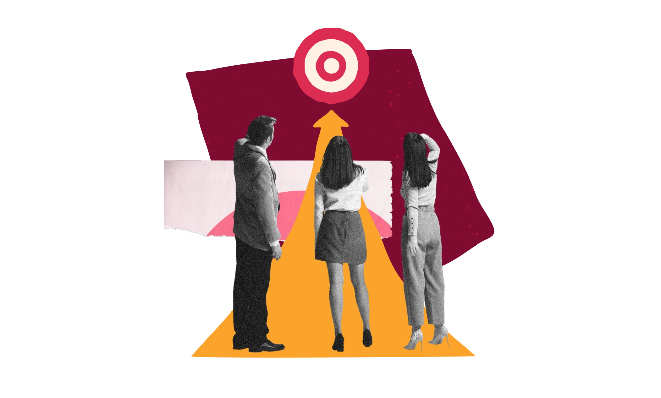 targeting goal, three figures assessing direction