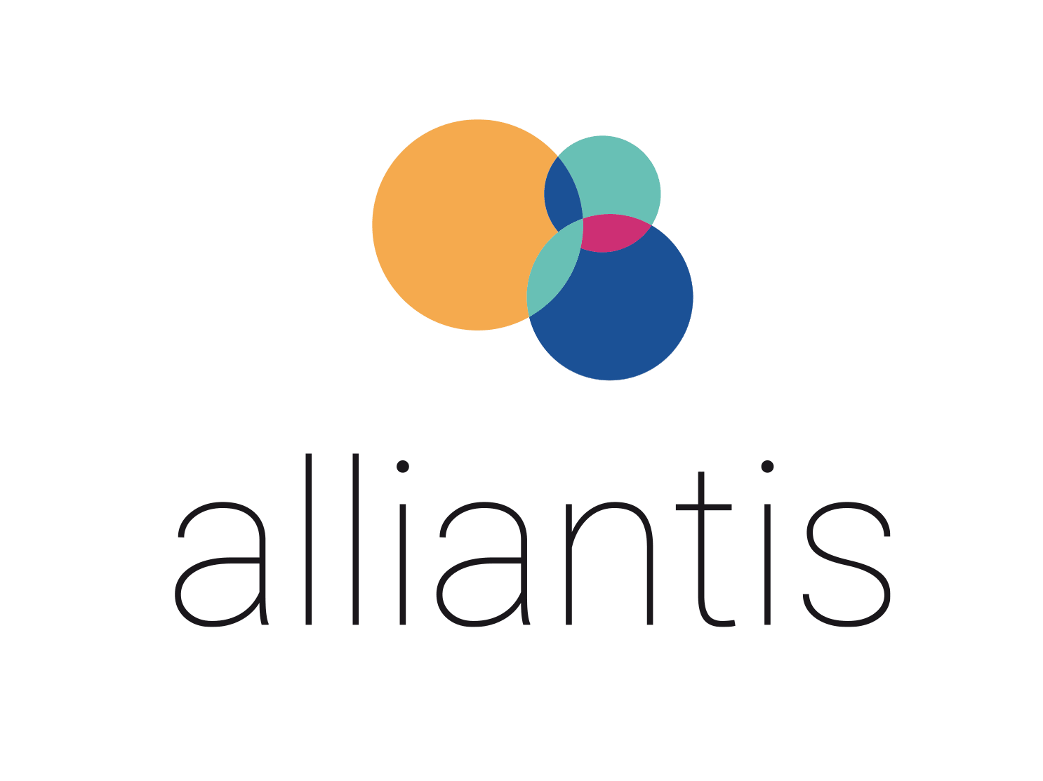 orange circle, colorful overlapping circles, alliantis logo
