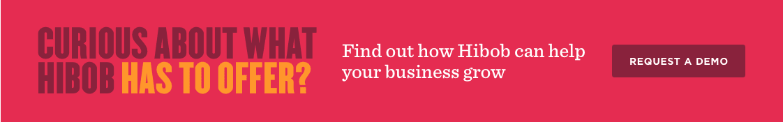 curious about Hibob offerings with call-to-action for demo, find out how Hibob helps business growth