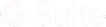 G Suite logo on a white background, symbolizing cloud productivity and collaboration tools, Modern design, clean lines, and branding elements.