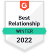 best-relationship-award-winter-2022, g2-award-badge