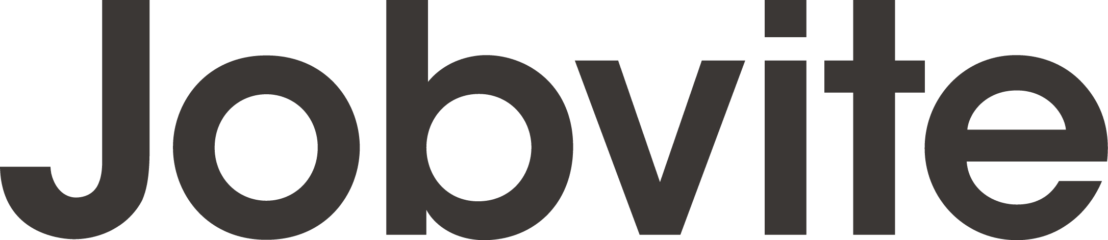 Jobvite logo prominently displayed in a modern, dark font, representing recruitment and talent acquisition services., Jobvite logo in dark font symbolizing recruitment solutions.