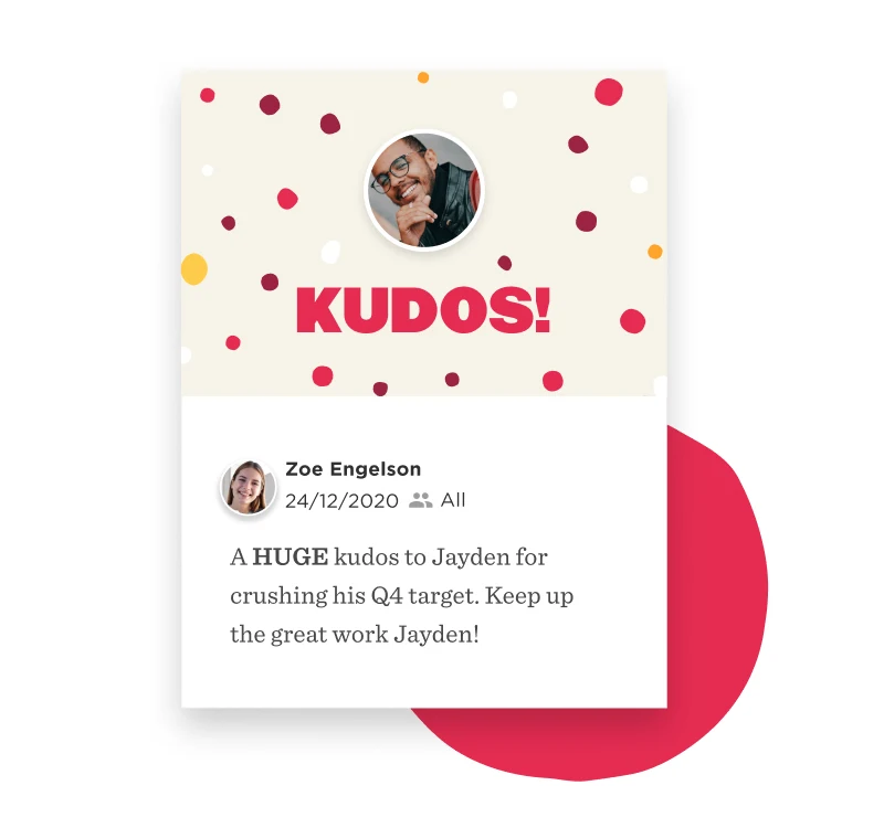 kudos-message, colorful-background
