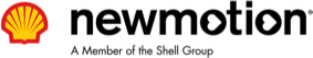 newmotion, Shell Group logo with tagline, representing electric vehicle charging solutions and sustainability.