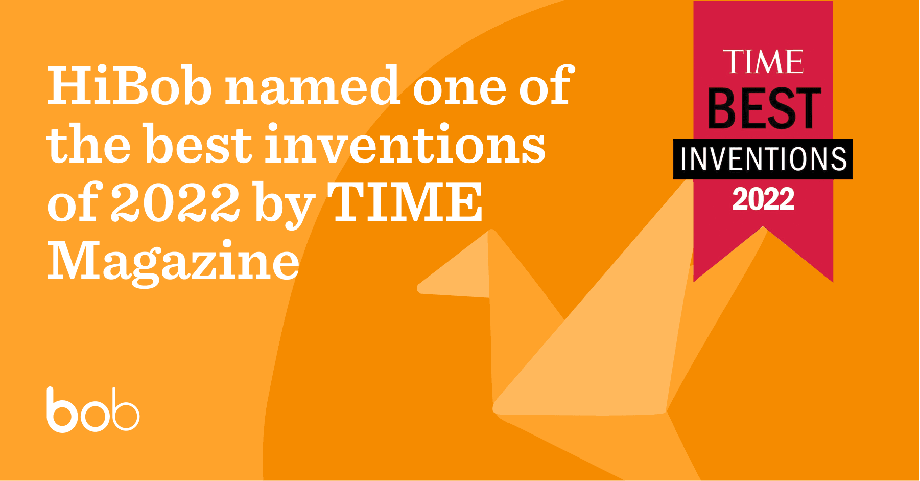HiBob recognized as one of TIME's best inventions of 2022, featuring bold text and a colorful design., TIME, HiBob