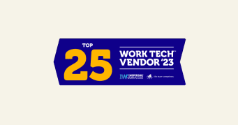 top 25 work tech vendor 2023 badge, award for leading technology solutions in workplace management
