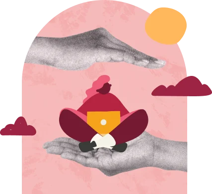 hands, person, sun, clouds