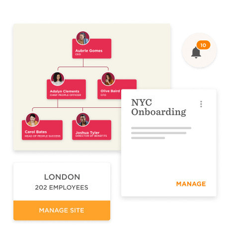 organization chart, onboarding management system