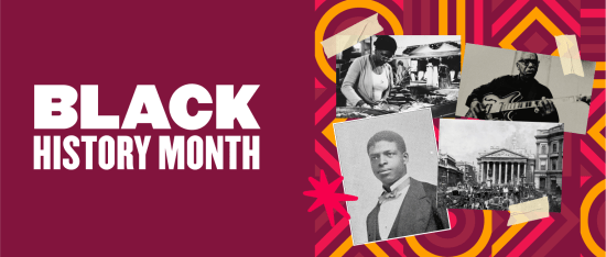 Black History Month celebration with diverse historical images featuring music, culture, and significant figures in history. black-history-month, diverse-historical-images