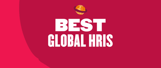 best global hris, colorful design with globe icon highlights top HRIS solutions for global businesses
