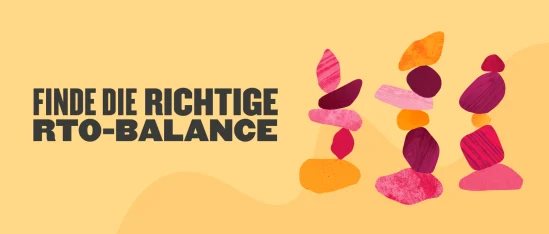 Finde die richtige RTO-Balance, bunte Steine im Gleichgewicht auf gelbem Hintergrund., bunte Steine, richtige RTO-Balance