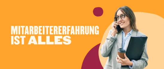 business woman, phone on call, employee experience importance