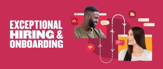 exceptional hiring onboarding vibrant graphics diverse individuals, engaging communication strong visual elements