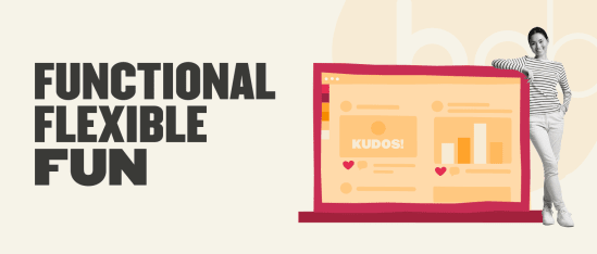 functional flexible fun laptop display interactive elements, creative promotion with user-friendly design elements