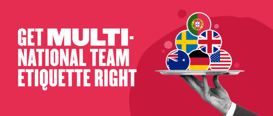multi-national-team, etiquette-right-with-flags-on-serving-tray