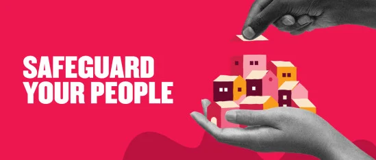 safeguard-people-hands-holding-colorful-houses, vibrant-background-illustration-community-support