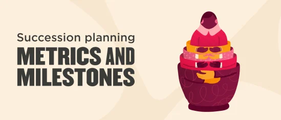 succession planning metrics milestones icon, abstract design representing leadership development and teamwork themes