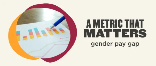 gender pay gap chart, data visualization with colored bars and graph elements