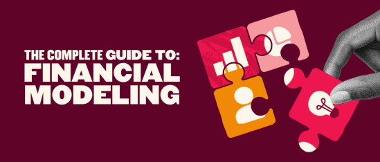financial modeling guide, colorful puzzle pieces illustrating financial concepts and a hand assembling them