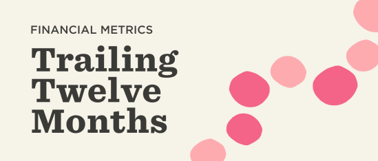 Financial metrics with bold text stating 
