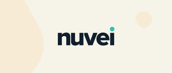 nuvei-logo-on-light-background, minimalist-design-with-a-turquoise-dot