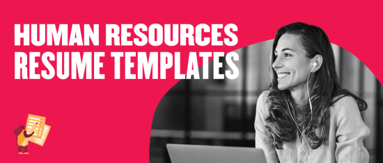 human-resources-resume-templates, smiling-woman-with-headphones-creating-resume-in-modern-office