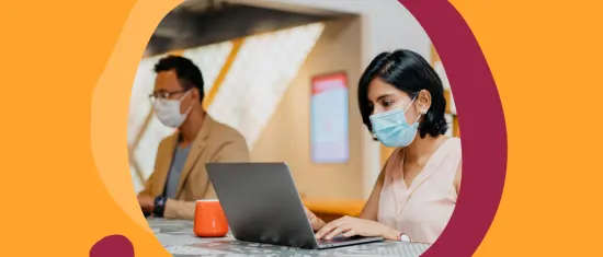 computer, workspace, mask, productivity