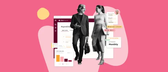 business-casual-couple-walking, payroll-dashboard-graphical-interface